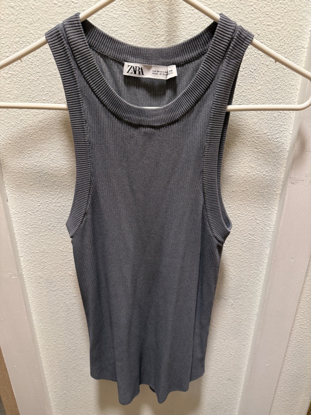 ZARA Charcoal Gray Ribbed Tank